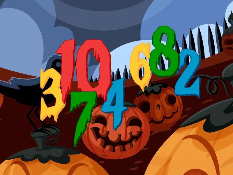 Halloween Versteckte Zahlen
