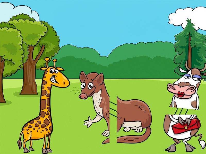 Animals Halves Match