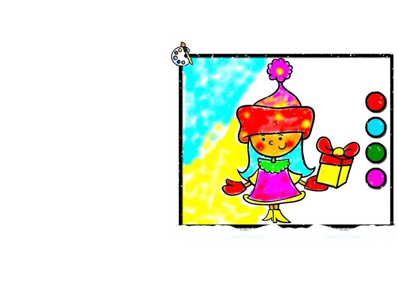 Tô màu ông già Noel dễ dàng