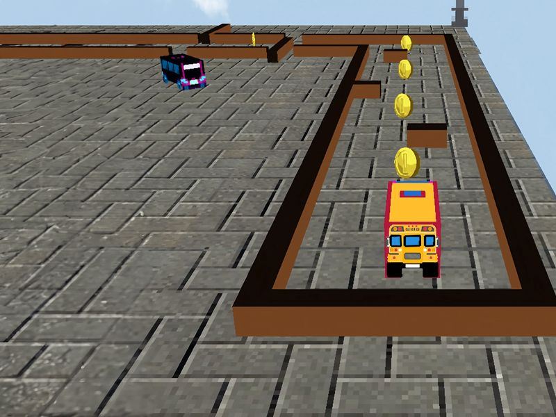 Schulbus 3D-Parken