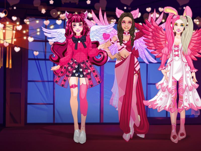 Chicas monstruo en el Día de San Valentín