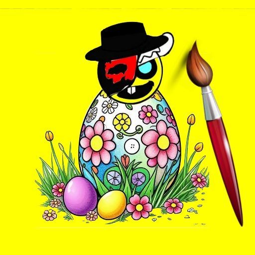 Coloriage de Pâques Sprunki