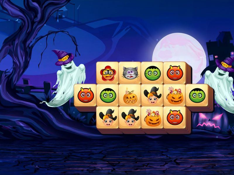 Halloween-Dreifach-Mahjong