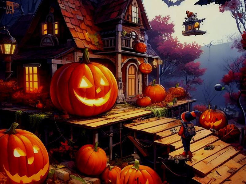 Halloween-Kürbis-Abenteuer