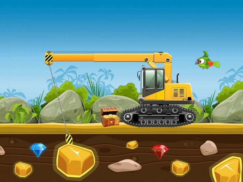 Gold-Lkw-Kran